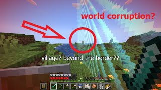 corrupted village @ world border? (herobrine altar?)