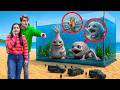 APRO UN ACQUARIO CON BABY SEA HAND MONSTER E SEA EATER!
