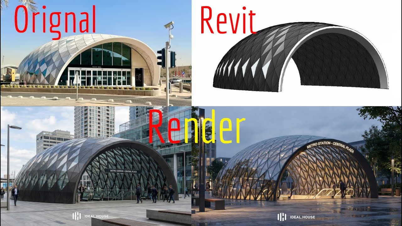 Modeling Metro Stations in #revit Station 3