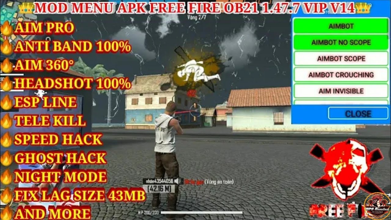 Hack free fire ob 21 mod hack v15 autou hetshot,esp vip