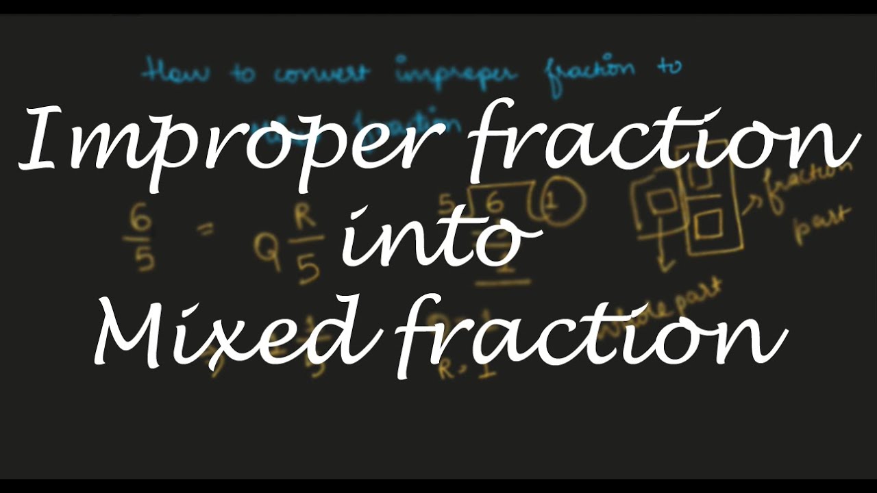 Improper fraction to mixed fraction (Hindi) Study with Sarika YouTube