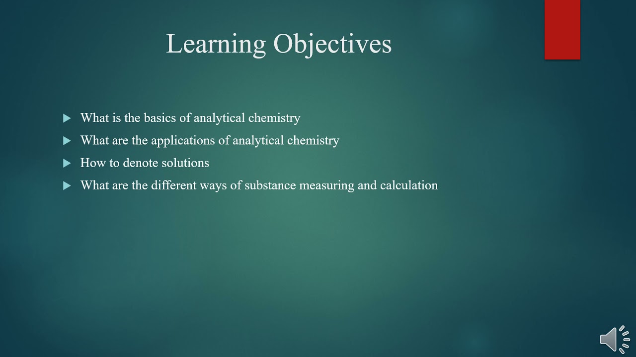 Basics of Analytical Chemistry 