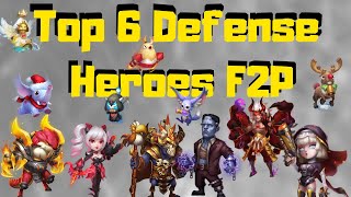 Top 6 Defense Heroes for Free2Play | With setups and Pets | Castle Clash screenshot 2