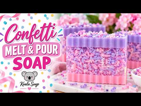 Confetti Melt and Pour Soap Making MP Soap Tutorial for Beginners