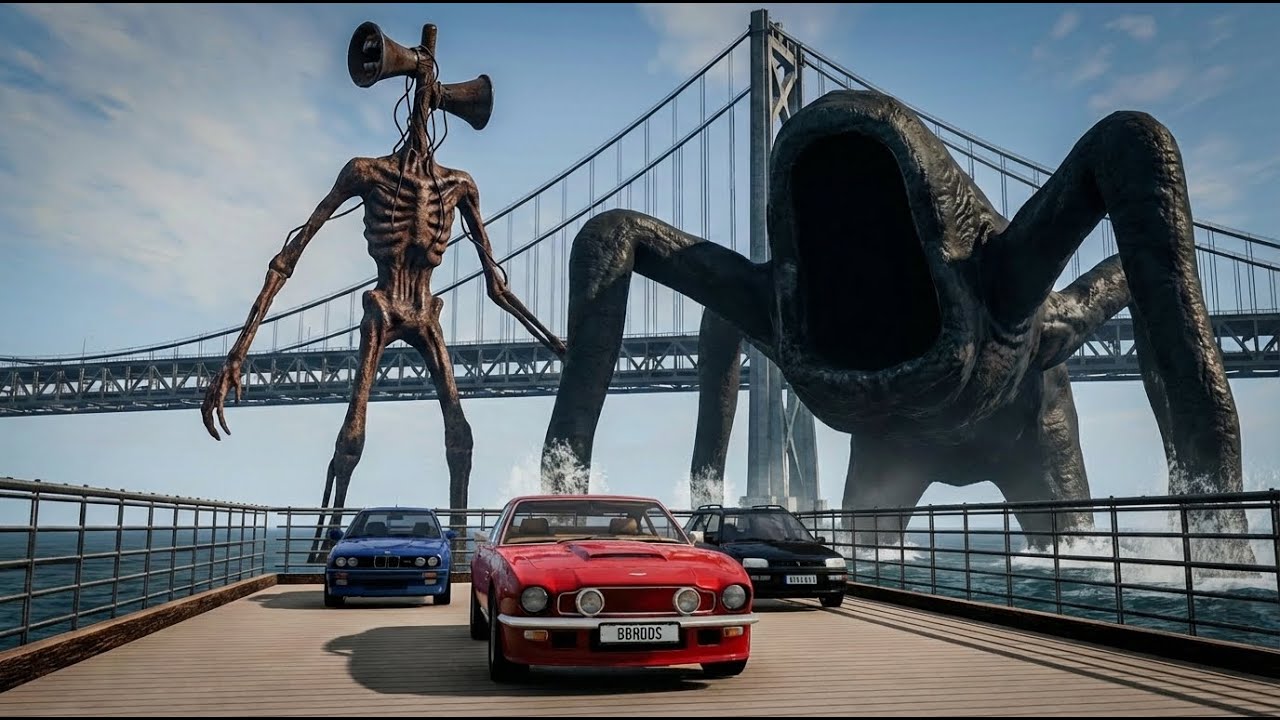 SEA EATER AND SIREN HEAD ATTACKED A BRIDGE IN MY TOWN