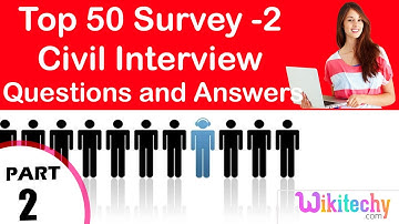 Top 50 Survey -2 Civil Technical Interview Questions and Answers Tutorial for Fresher  videos