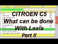 Citroen C5 What can be done with lexia 3 part 2 - parking assistance, injection, engine relay unit