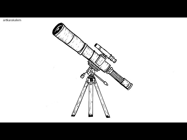How To Draw A Telescope Easy For Kids