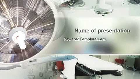 Operating Room In Aqua Gray Colors PowerPoint Template by PoweredTemplate.com