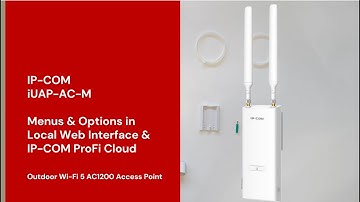 IP-COM iUAP-AC-M | Menus & Options from Local Management Interface & ProFi Cloud | Unboxing