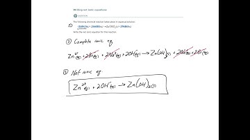 ALEKS - Writing net ionic equations (Example 2)