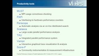 Practical Performance Analysis of Parallel Applications (part1)
