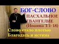 Прот. Д. Юревич. Бог-Слово: пролог Евангелия от Иоанна (Ин 1:1-18, пасхальное Евангелие)