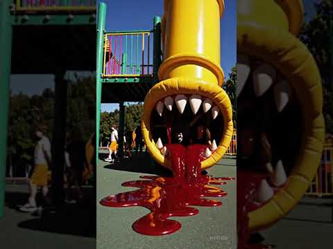 BLOODY SLIDE EATER EATS PEOPLE Scary Horror Bloody Fyp 