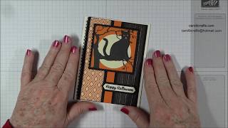Stampin' Up! Spooky Cat Happy Halloween Card Spooky Night DSP Cat Punch