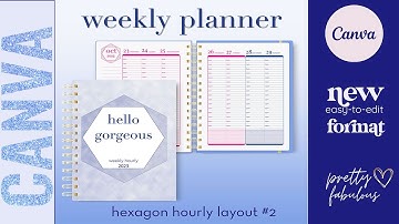 3 New Weekly Planner Template Designs for CANVA and Adobe InDesign