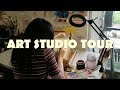 A Mini Art Studio Tour \\ My WorkSpace-  2019