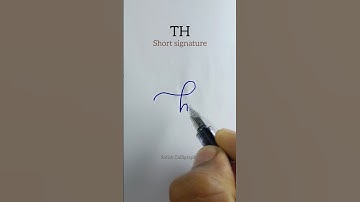 Creative initial Signature Design for TH | Satish Calligraphy #shorts #signature #satishcalligraphy