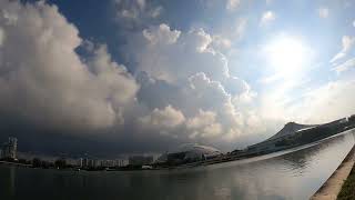 Timelapse video of national stadium 