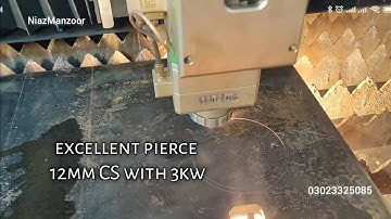 Ultra Fine Pierce Setting for 12mm CS plate with 3kw Laser.#fiberlaser #cnc #laser #fabrication