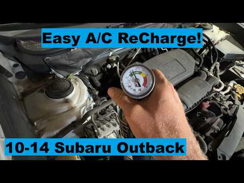 How to ReCharge AC Subaru Outback 10 11 12 13 14 2010 2011 2012 2013 2014