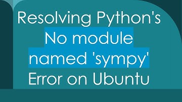 Resolving Python