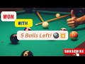 🔥 Insane 8 Ball Pool Victory | Won With 5 Balls Left! 🎱💥 