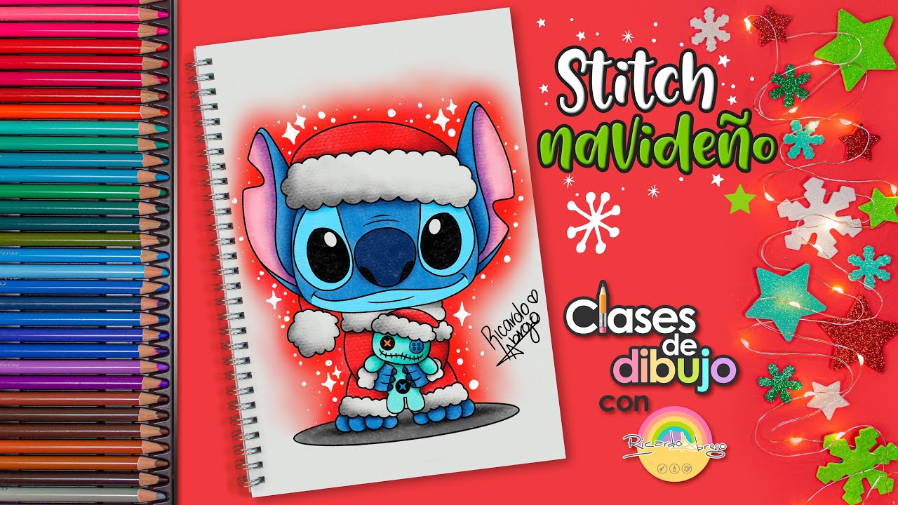 Cómo dibujar a STITCH NAVIDEÑO - CLASES DE DIBUJO CON RICARDO - thptnganamst.edu.vn