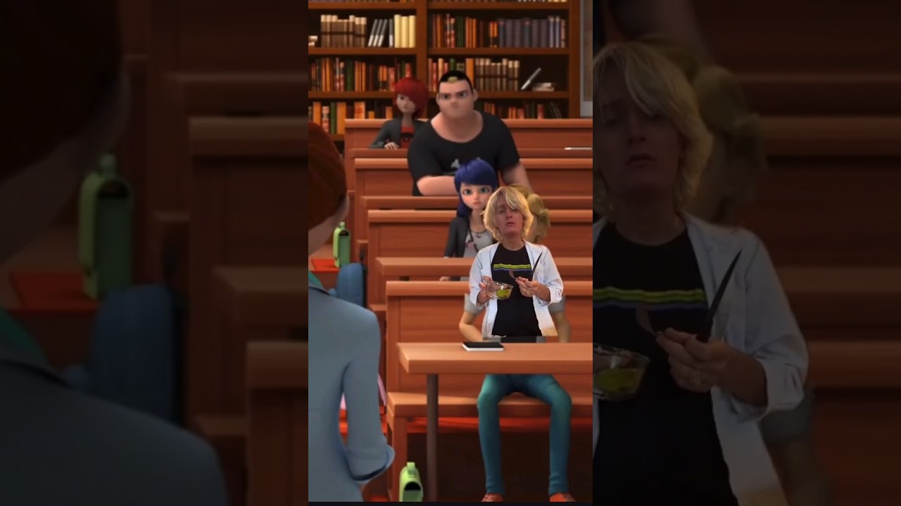 Adrien’ın okuldaki ilk yemeği 🙈 #adrienagreste #mucizeuğurböceği #miraculous #shorts