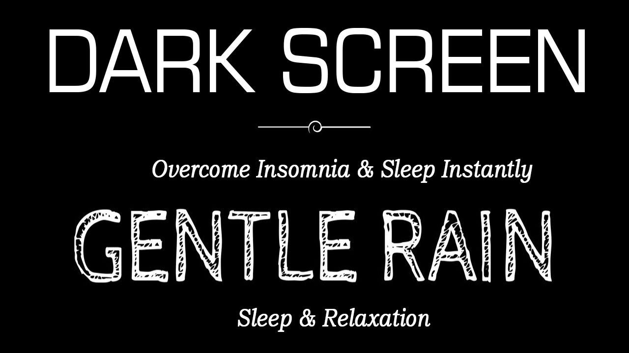Schlafen Sie tief und fest 💤 Regen Schwarzer Bildschirm gegen Schlaflosigkeitssymptome \u0026 entspannen