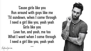 Maroon 5 - Girls Like You (Lyrics) ft. Cardi B - pop out song clean lyrics
