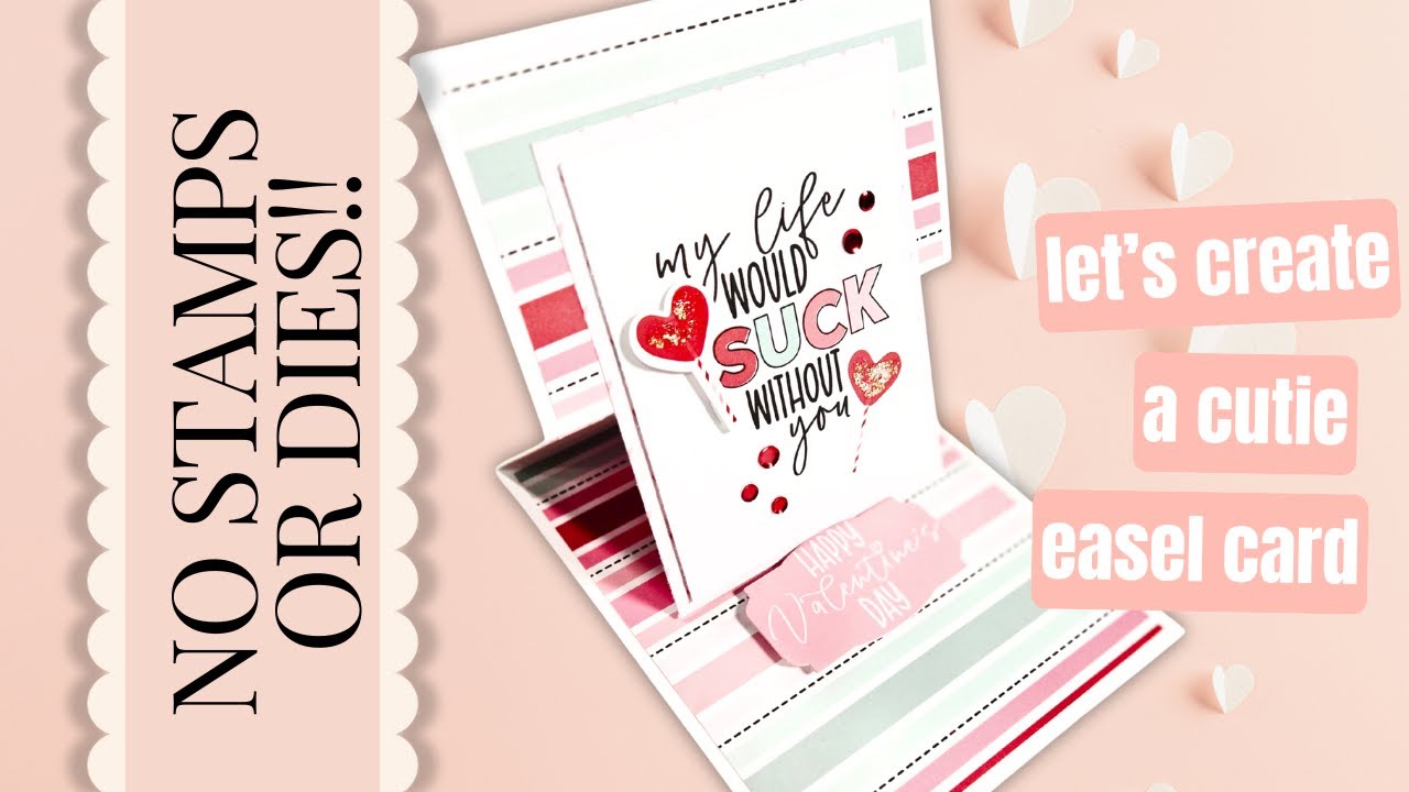 Эта валентинка сделана БЕЗ использования штампов или вырубных форм! | Давайте сделаем открытку-мо...