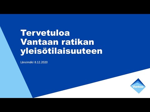 Vantaan ratikan Länsimäen yleisötilaisuus 8.12.2020