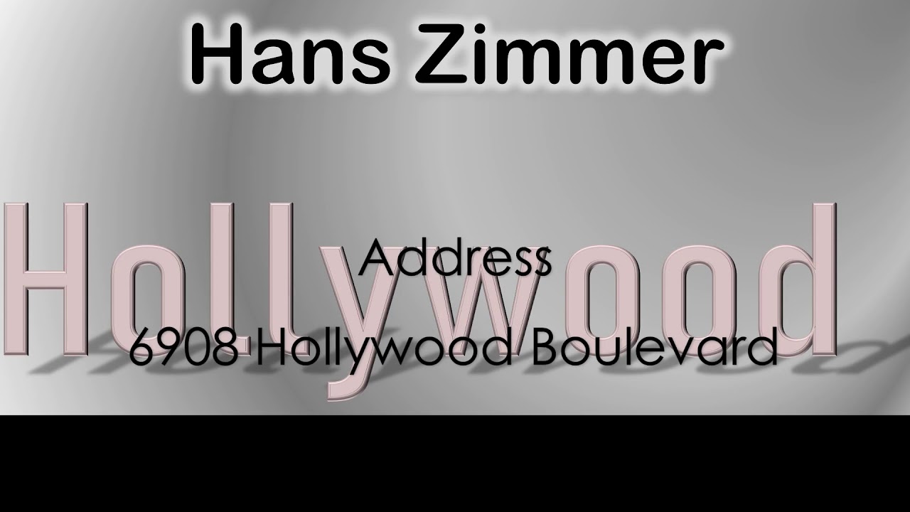 Hans Zimmer How To Pronounce Hans Zimmer Hollywood Actor From 6908