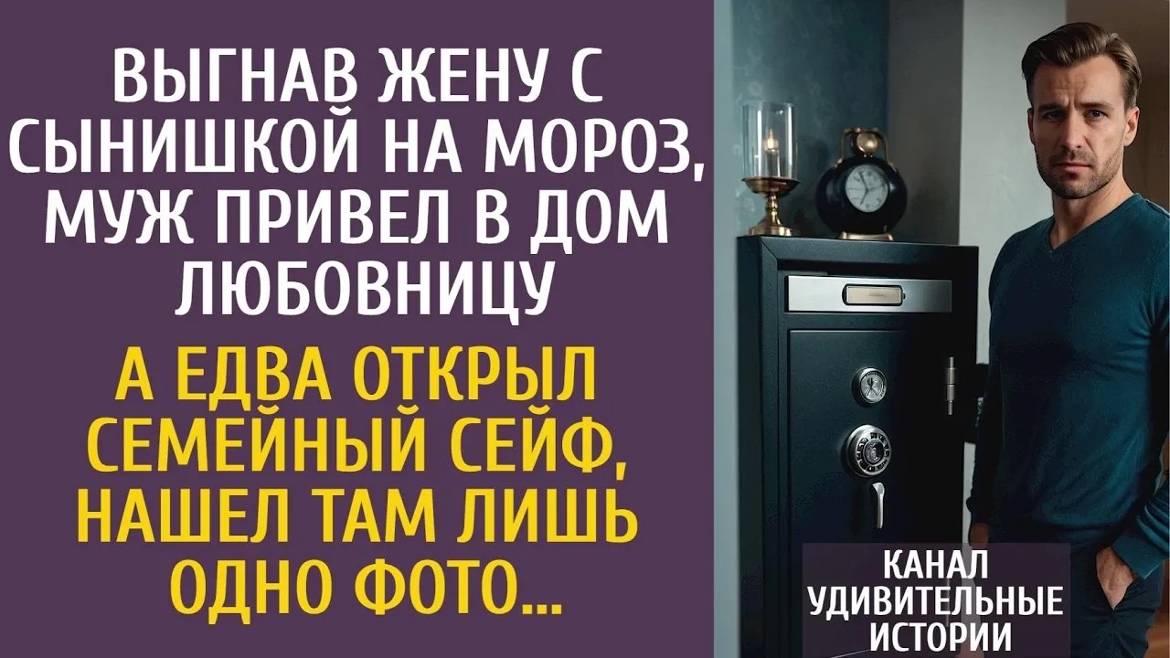 Выгнав жену с сынишкой на мороз, муж привел в дом любовницу… А едва открыл семейный сейф…