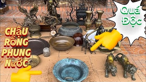 Chậu rồng phung nước _ Mâm đồng _ Thao đồng. Trưa 23/10 #đồcổcầnthơ #phongthuy #doxua #đồcổ