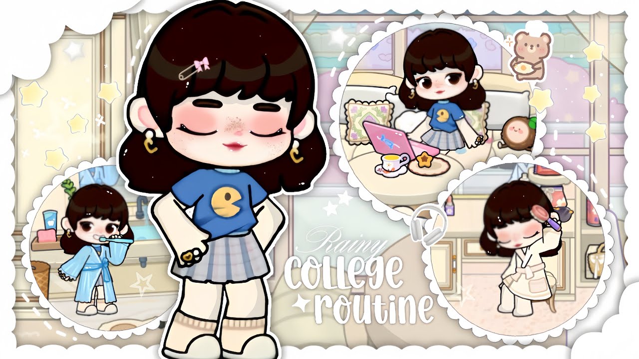 ✦`☂ Rainy after college routine ⛈ ⌇ Gameworld rp vlog ⋮ 𐔌*asmr* 𐦯