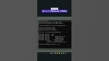 Zip or Unzip Files using the Command Prompt