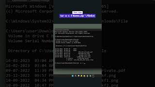 zip or unzip files using the command prompt