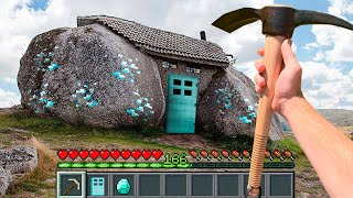 Minecraft in Real Life POV  HOUSE in CAVE Minecraft EN LA VIDA REAL LIFE