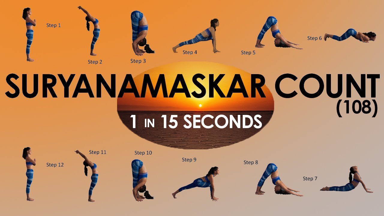 108 Suryanamaskar ll 1 Surya Namaskar in 18 Seconds ll ...