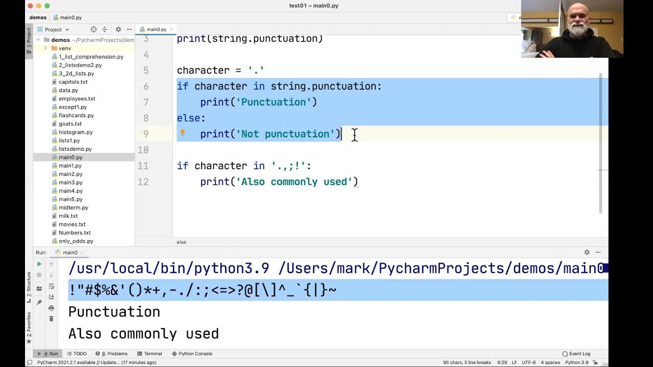Primer on string.punctuation in Python - YouTube