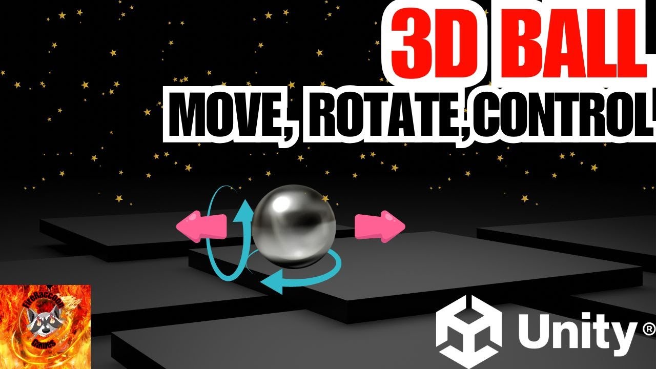 How to control Ball move,rotate,jump in Unity 3D Software (Unity Tutorial)