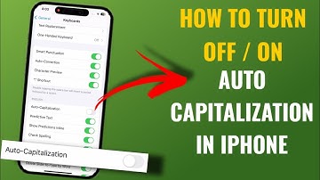 How To Enable / Disable Auto Capitalization In Apple Iphone Keyboard | English