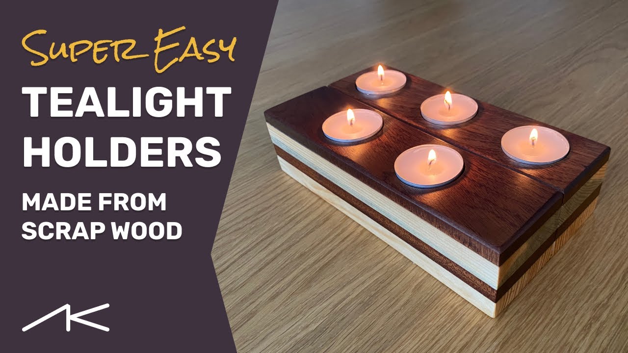 Super Easy DIY Tealight Holders Made From Scrap Wood | Weekend Woodworking Project