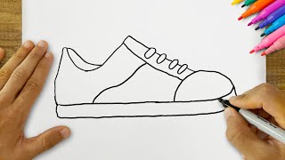 How To Draw Shoes? Very Easy Shoe Drawing