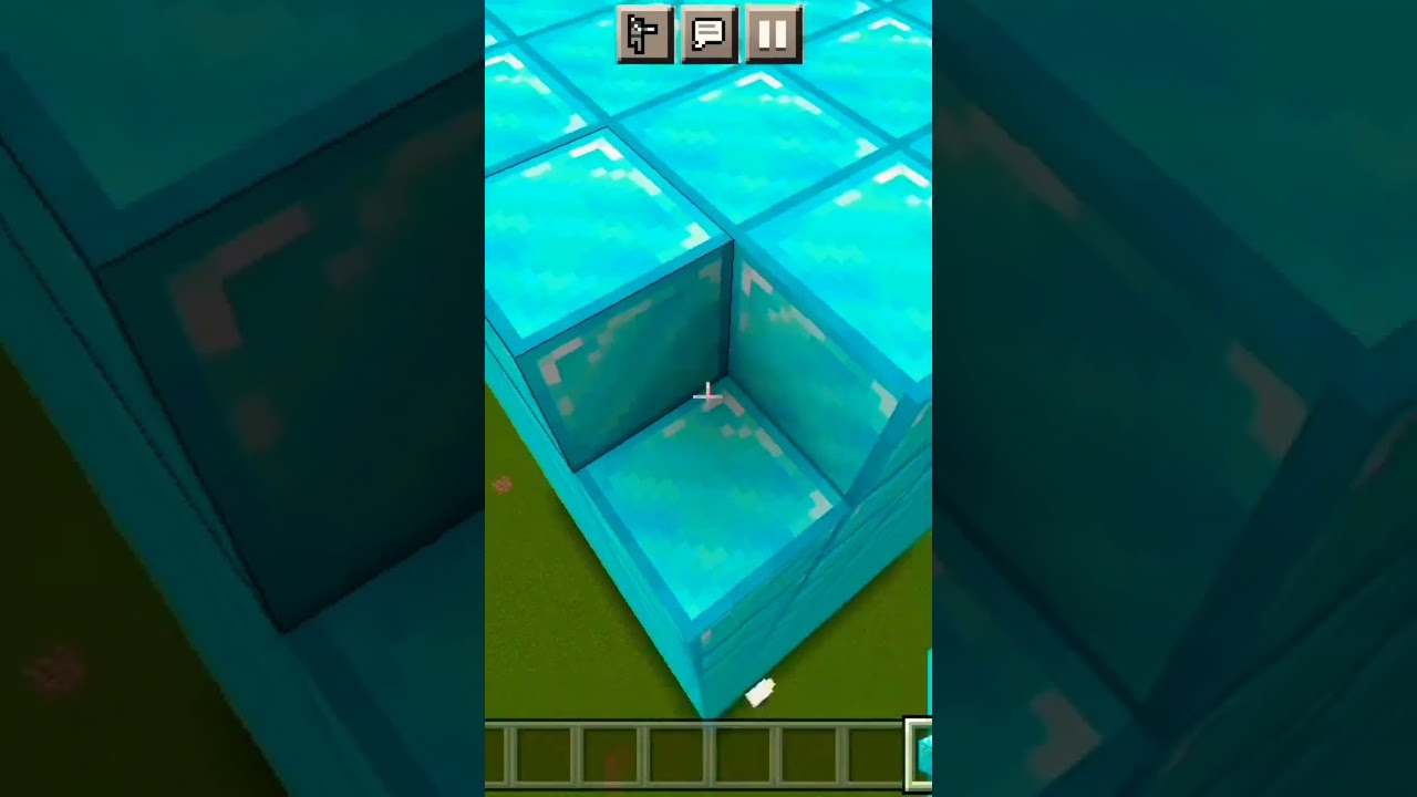 Minecraft i made big 15000 diamond block building 