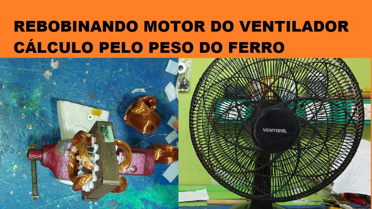VENTILADOR DE MESA REBOBINANDO MOTOR PELO PESO DO FERRO
