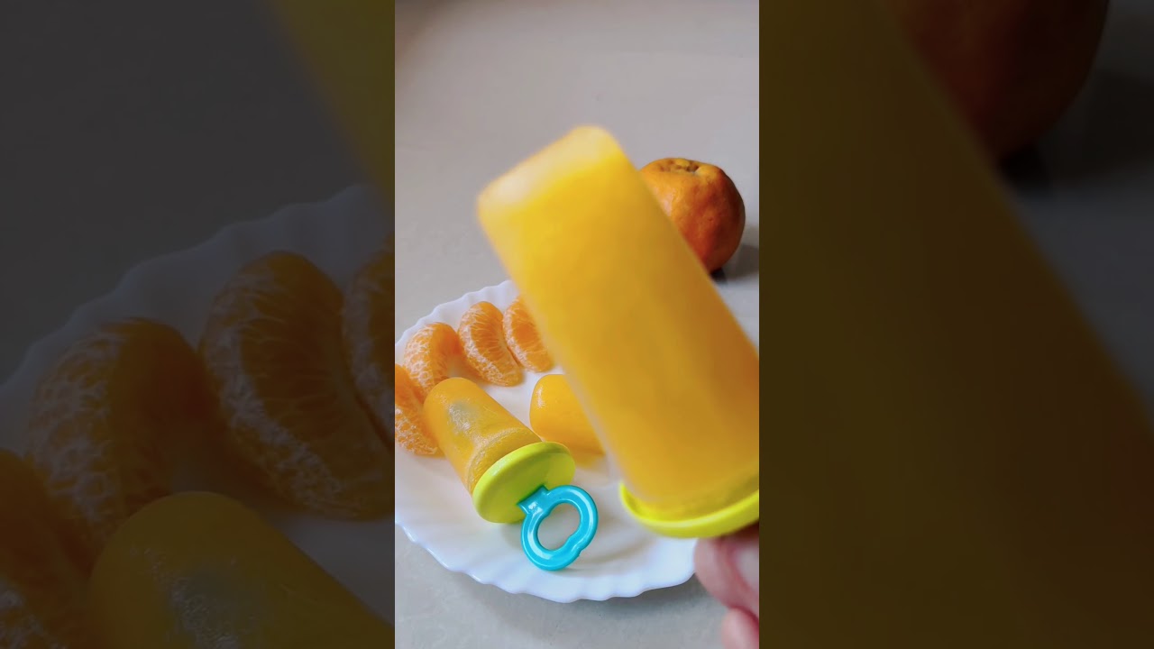 Fresh Orange Popsicles | Orange Ice candy|