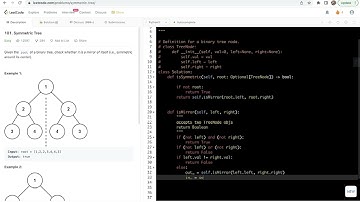 leetcode 101. Symmetric Tree - recursion
